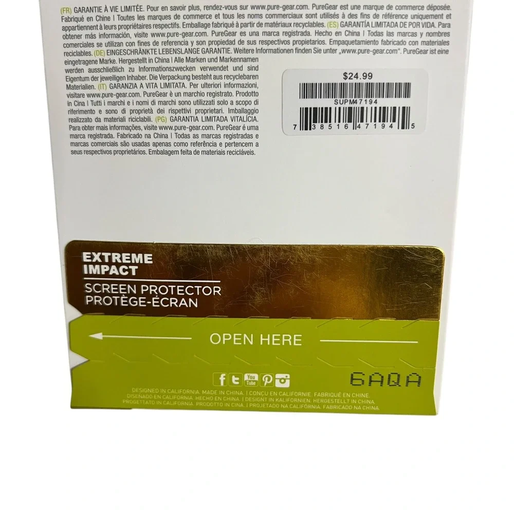 PureGear Extreme Impact Screen Protector Self‎ Healing Scratch Protection